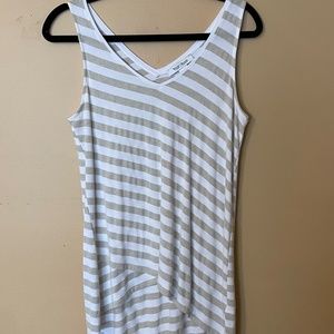 White House/Black Market Gold/White, Asymetrical striped tank top, SM